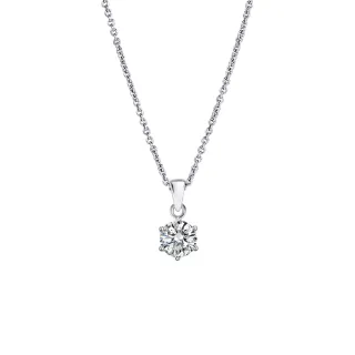 【Luster】年貨節!30分 D/VS1 培育鑽 純銀 鑽石項鍊(禮物傳遞摯愛閃耀永恆)