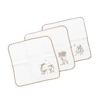 【Dasing+ 達興未來居】台灣保育類動物紗布方巾-3條入(無甲醛 無螢光劑 無毒健康環保)