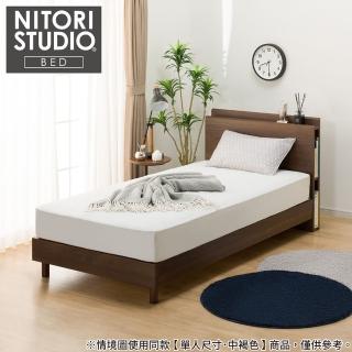 【NITORI 宜得利家居】◎雙人加大床座 床架 NS-003 MBR 床腳款 附充電孔(床座 床架 抽屜 充電)