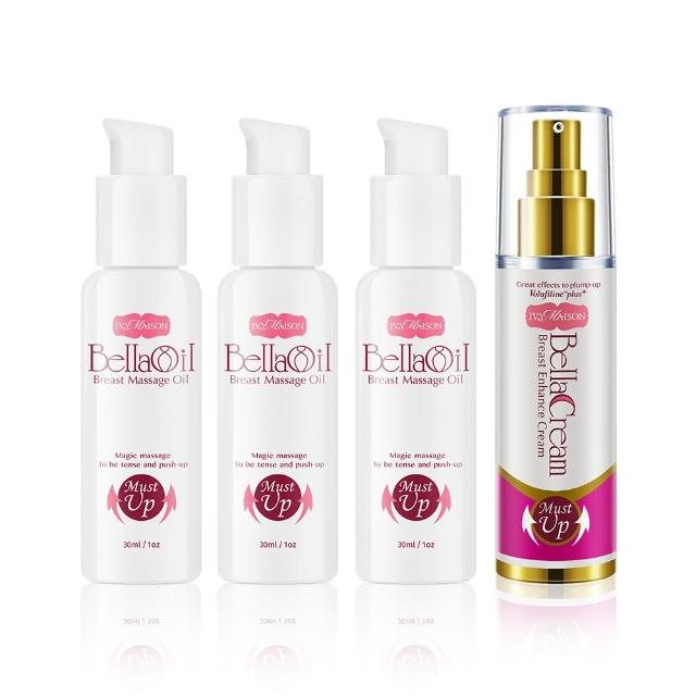 即期品【IvyMaison】產後垮奶急救4件組 美胸精油30ml*3入+美胸霜30ml*1入(集中挺出/養成挺感線條)