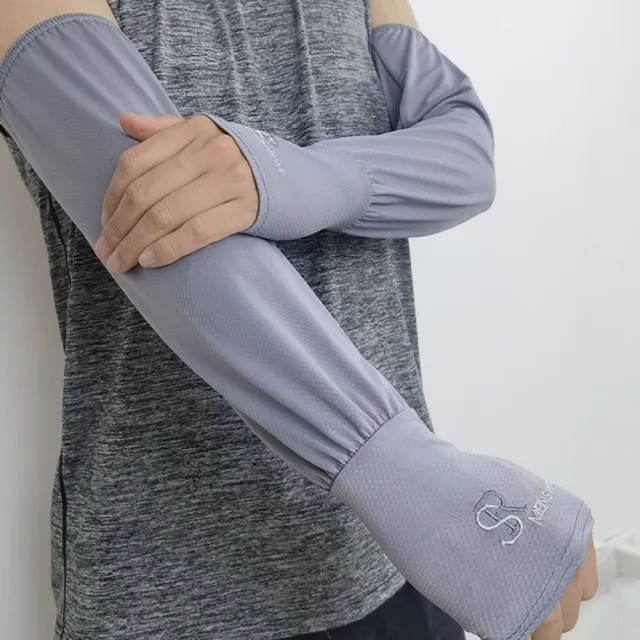 【SUNY】涼感冰絲防曬袖套 防曬手套 加長寬鬆 男抗UV涼感袖套 冰涼袖套 機車袖套 止滑袖套
