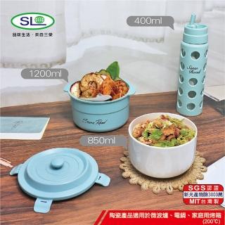 【SL】陶瓷玻璃禮盒組 R-3100+R-3200 臺灣製(餐盒+隨身杯)