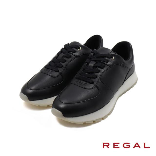 【REGAL】日本氣墊止滑綁帶休閒鞋 黑色(BF03-BL)