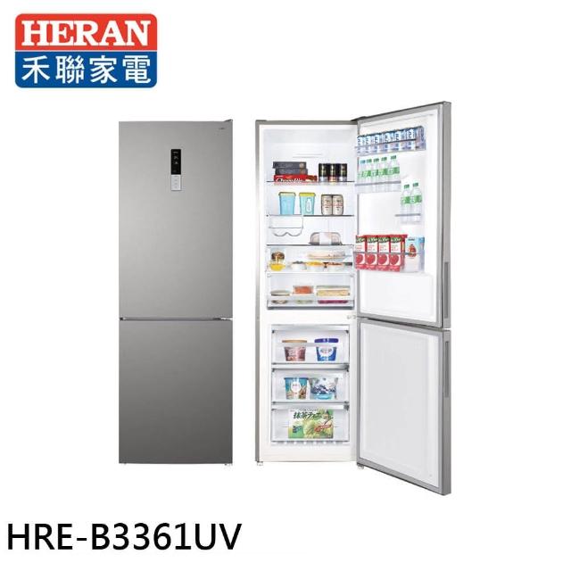 【HERAN 禾聯】325L 一級能效變頻雙門電冰箱/台灣製/上冷藏下冷凍(HRE-B3361UV)