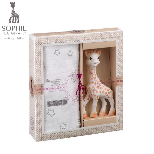 【Sophie La Girafe 官方直營】咬牙器包巾禮盒