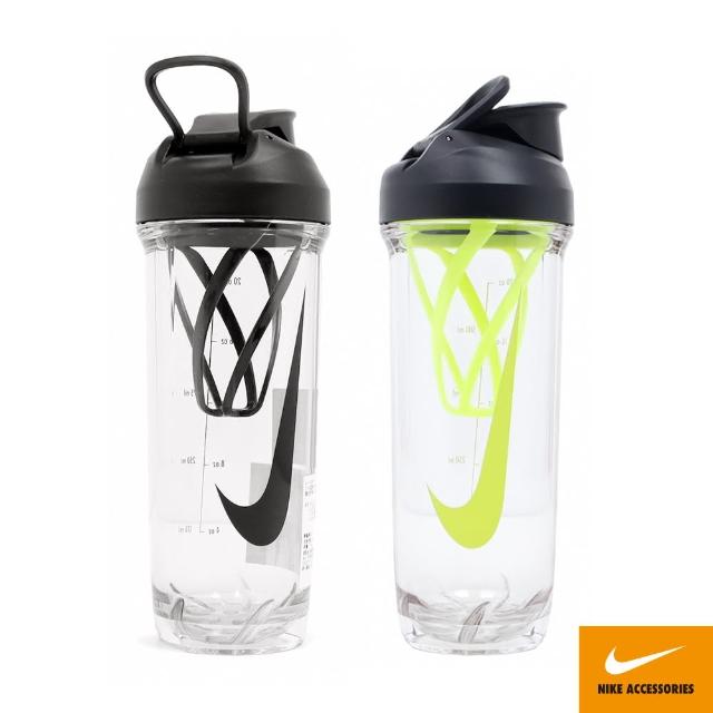 【NIKE 耐吉】雪克水壺2.0 24OZ/709ml 910黑/914綠(運動水壺 搖搖杯 奶昔杯 均勻攪拌 防漏 雙旋渦攪拌)