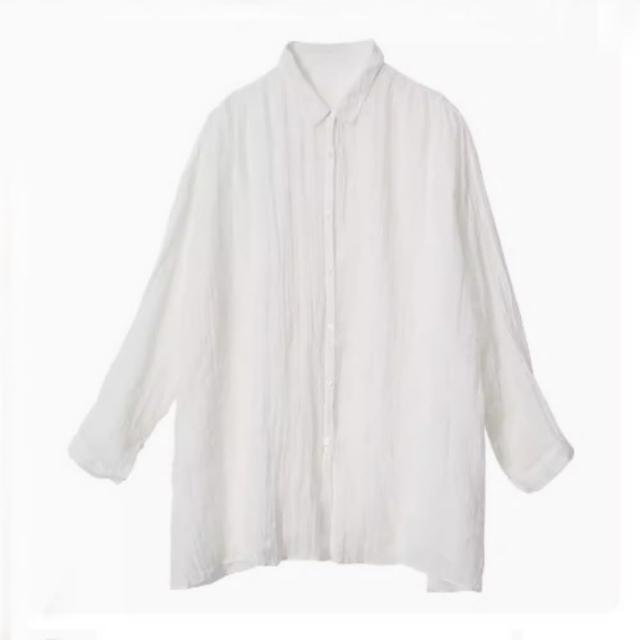 【米蘭精品】現貨+預購 防曬外套長袖罩衫(亞麻襯衫寬鬆免燙女外套74kc24)