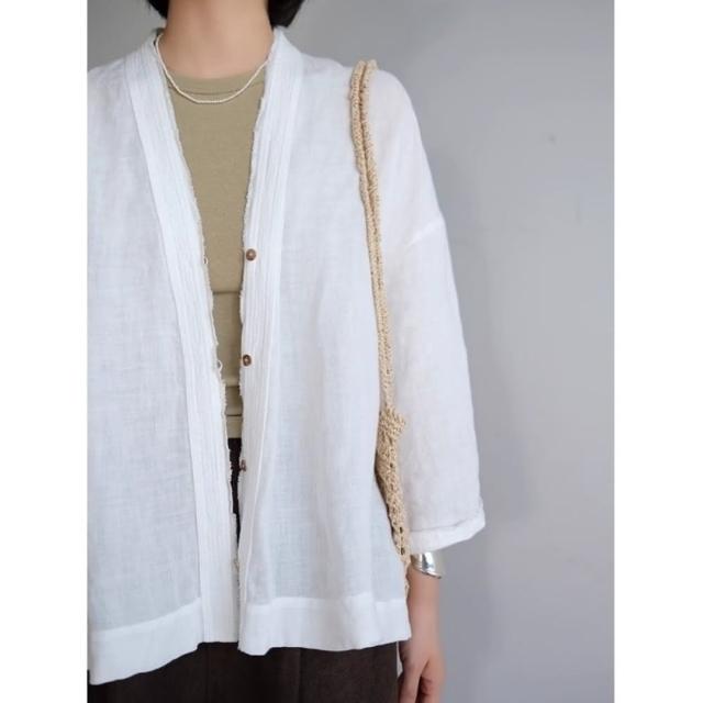 【米蘭精品】現貨+預購 防曬外套長袖罩衫(亞麻休閒撕邊寬鬆女外套74kc3)