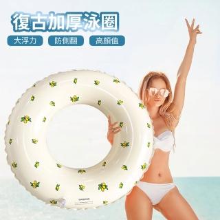 【costway】夏季印花成人游泳圈 PVC加厚防側翻泳圈 初學者手腋下圈(救生圈 水上玩具 趴圈)