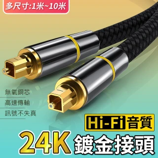 【YORI優里嚴選】0.5米-24K鍍金光纖音源線 高品質音頻線(方對方音頻線 數位光纖 HiFi音質 杜比音效)