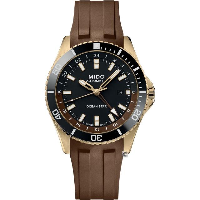 【MIDO 美度】Ocean Star 海洋之星 GMT雙時區 200米潛水機械錶-44mm(M0266293729100)