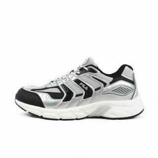 【FILA】男 運動休閒鞋 復古鞋 慢跑運動鞋 舒適 透氣 黑銀(1-J308Z-080)