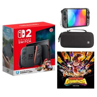 【Nintendo 任天堂】Switch 2 瑪利歐賽車世界 主機組+《蕉力全開》+《良值 NS2殼+包》+《9H鋼化貼》