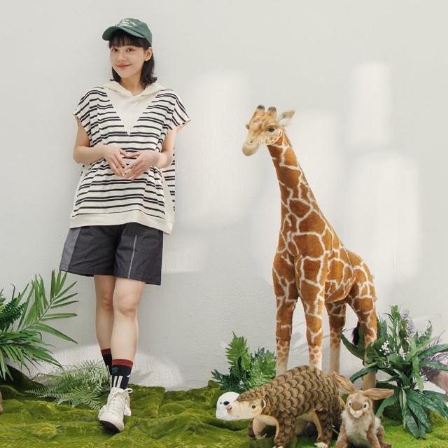 【MOSS CLUB】正反面配腰鬆緊帶工裝短褲(黑 綠 咖)