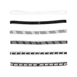 【NIKE 耐吉】頭帶 Flex Headbands 白 黑 條紋 止滑 防滑 運動 基本款 6入裝(N101193018-9OS)