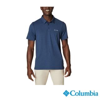 【Columbia 哥倫比亞】男款-防曬UPF50快排短袖POLO衫-深灰色(UAE29330NY/JS)