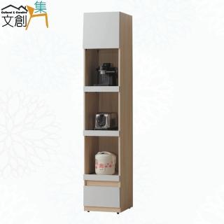 【文創集】雅登可雙色1.3尺單門單抽拉盤高餐櫃/電器櫃