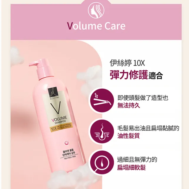 【ELASTINE伊絲婷】10倍修護洗髮/潤髮/護髮680ml(4入組)