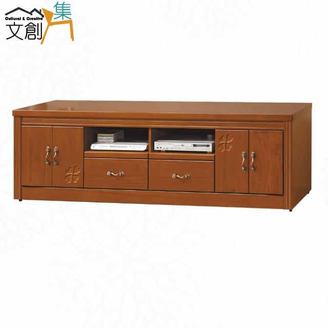 【文創集】埔里光實木7尺四門二抽電視櫃/視聽櫃