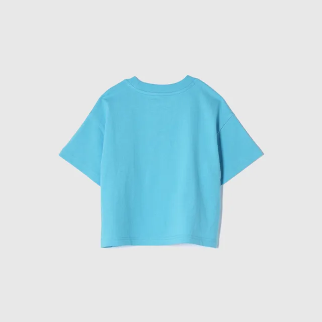 【GAP】女幼童裝 Gap x Disney迪士尼聯名 Logo純棉印花圓領短袖T恤-藍色(778400)