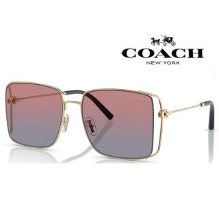 【COACH】亞洲版 典雅簍空設計太陽眼鏡 HC7174D 90050Q 金框漸層鏡片 公司貨