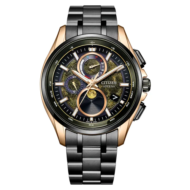 【CITIZEN 星辰】GENTS系列 限量Glod Moon 光動能月相腕錶/耀月金41.5mm(BY1009-64Y)