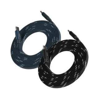 【ADAM 亞果元素】MF200 USB-C 對 USB-C 60W 磁吸充電扁線(200cm)