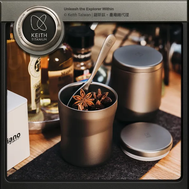 【Keith】鎧斯鈦銀河雙層保溫杯 220ml / Ti3312(純鈦水杯 鈦咖啡杯 隔熱鈦杯 雙層露營杯 保溫馬克杯)