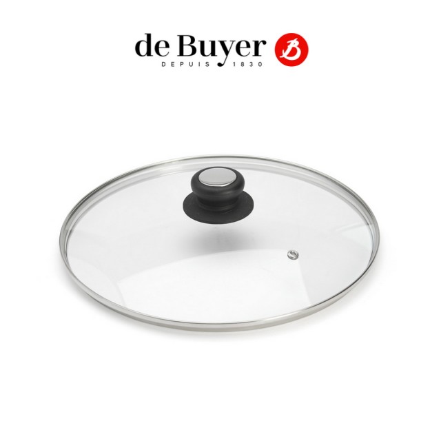 【de Buyer 畢耶】炒鍋專用玻璃鍋蓋28cm(電木蓋頭)