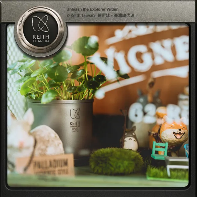 【Keith】鎧斯鈦 CC炫彩鈦杯 400ml(純鈦杯子 登山鈦杯 鈦馬克杯 露營提耳杯 手把露營杯)