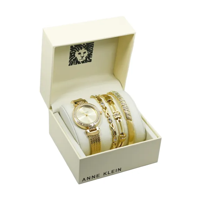 【ANNE KLEIN】母親節 送禮 時尚造型閃耀手錶x手鍊禮盒組(多款可選)