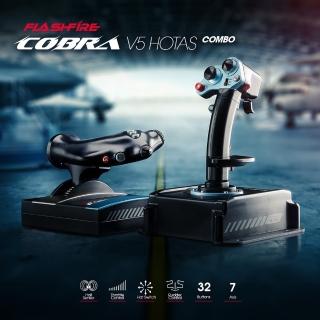 【FlashFire】Joystick V5遊戲飛行搖桿組含推進器(JSB-3401V)