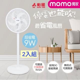 【勳風】14吋DC無線桌立兩用循環扇/可用USB行動電源(BHF-S1153)雙入組