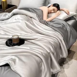 【Sleep Club】涼感冰冰被床包枕套組 涼被床包組(單/雙/加大任選 附枕頭套x2 涼被 冷氣毯)