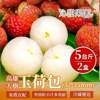 【沁甜果園】高雄大樹玉荷包大果5斤裝/盒｜32-35mm｜共2盒(端午｜水果｜禮盒｜剪枝｜農民直出｜冷藏出貨)