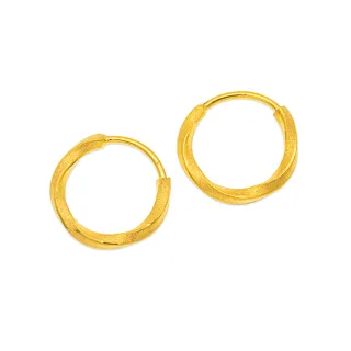 【金瑞利】雙12 黃金耳環0.45錢 耳扣式耳環(±1厘)