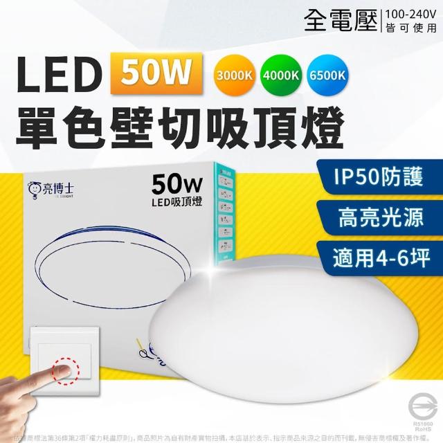 【亮博士】滿月 星空 星鑽 50W 吸頂燈 單色壁切無調光(適用坪數4-5坪)