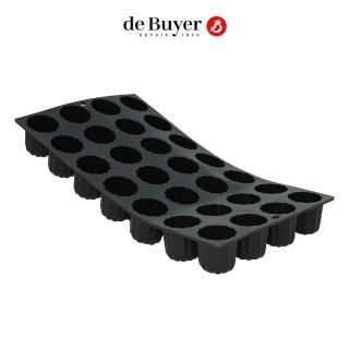 【de Buyer 畢耶】『黑軟矽膠模系列』28格迷你法式可麗露烤模