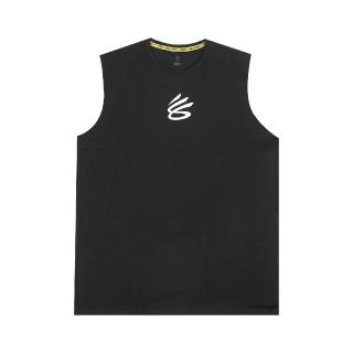 【UNDER ARMOUR】寬肩背心 Curry SLVS Tee 黑 男款 無袖 運動上衣 健身 UA(1390352001)