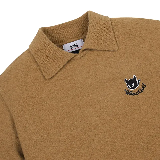 【WAAC】SLOGAN COLLAR SWEATER 女士 翻領長袖上衣(兩色任選)