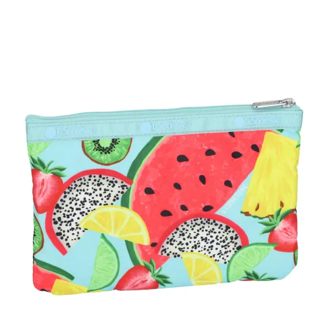 【Lesportsac】3-Zip Cosmetic 三層拉鍊化妝包 收納包 盥洗包 送禮 禮物 推薦 女包(熱帶水果)
