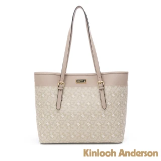 【金安德森】Hulda 經典老花紋中型托特包(杏灰)