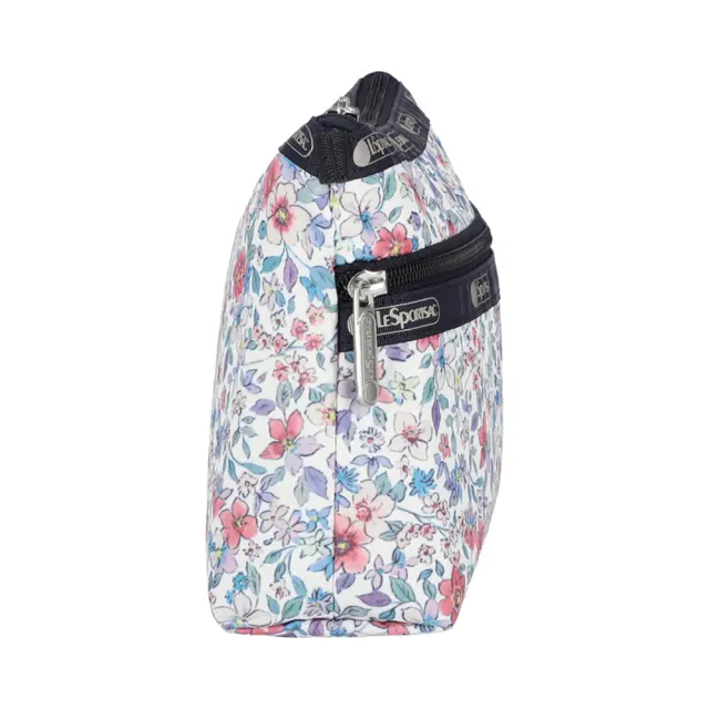 【Lesportsac】Cosmetic Clutch 雙層拉鍊收納化妝包 收納袋 盥洗包 送禮 禮物 推薦 女包(織錦花語)