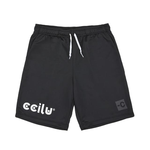 【CCILU 馳綠】男款 環保紗運動短褲(深灰/黑)
