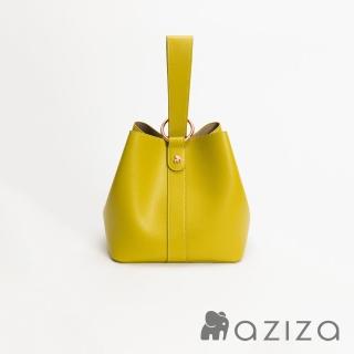 【aziza】NINA斜背手拎兩用水桶包(新芽綠)