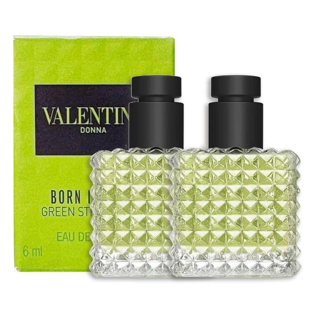 【VALENTINO 范倫鐵諾】訂製羅馬 Green Stravaganza 隨性小姐淡香精 6ml 隨身香 -2入組(平行輸入)