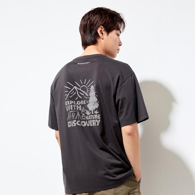 【Discovery Expedition】Freshvent 露營手繪圖案機能短袖T恤 上衣(DXRS8T053-DGS)