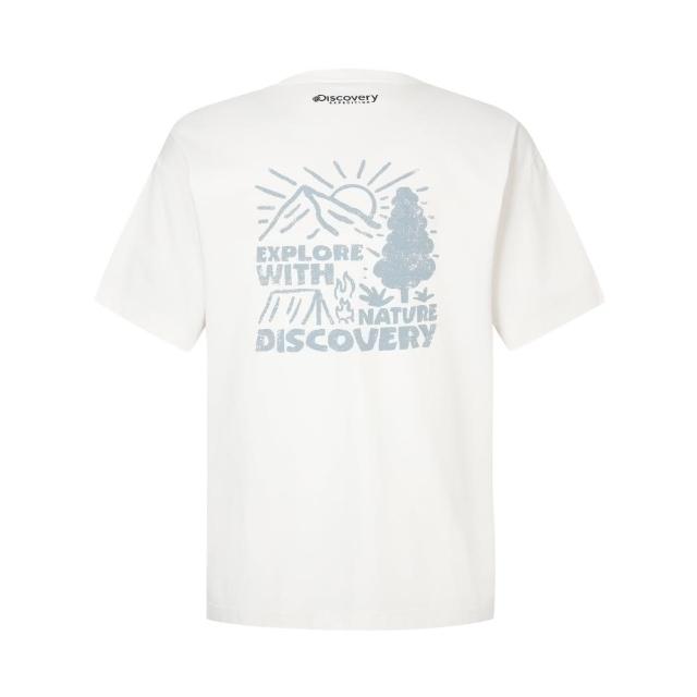 【Discovery Expedition】Freshvent 露營手繪圖案機能短袖T恤 上衣(DXRS8T053-WHS)