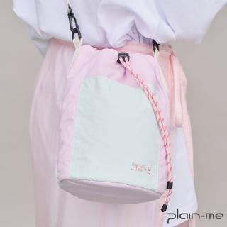 【plain-me】母親節禮物 卡肉聯名 SAAKO 防潑水 輕量鋪棉拼接水桶包 SAA3013-241(男包包 女包包 斜揹包 側