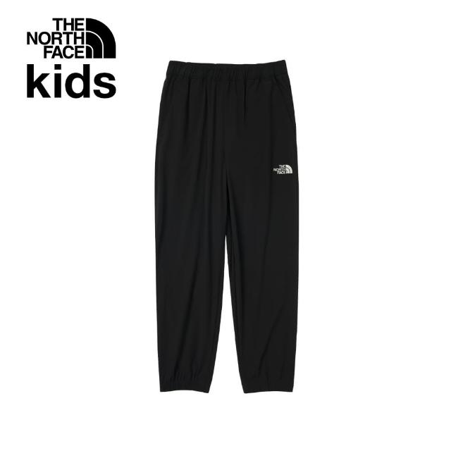 【The North Face 官方旗艦】北面兒童黑色UPF防曬戶外徒步長褲｜8C0JJK3(抗UV)